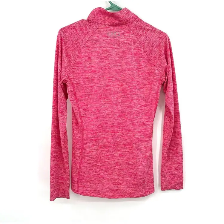 Under Armour Size Small Sweater Pink Heather 1/4 Zip Pullover Track Running Gym