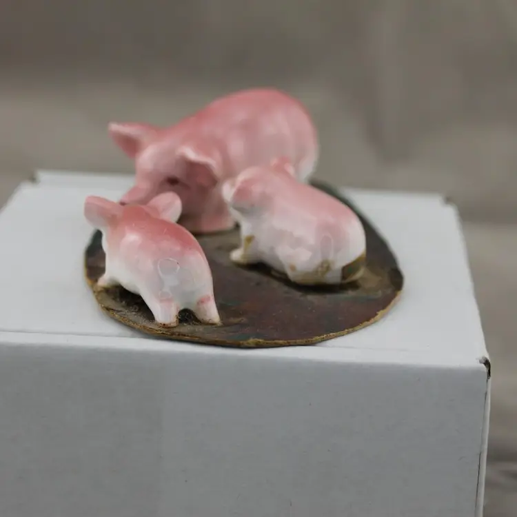 Set of 3 Vintage Pig figures