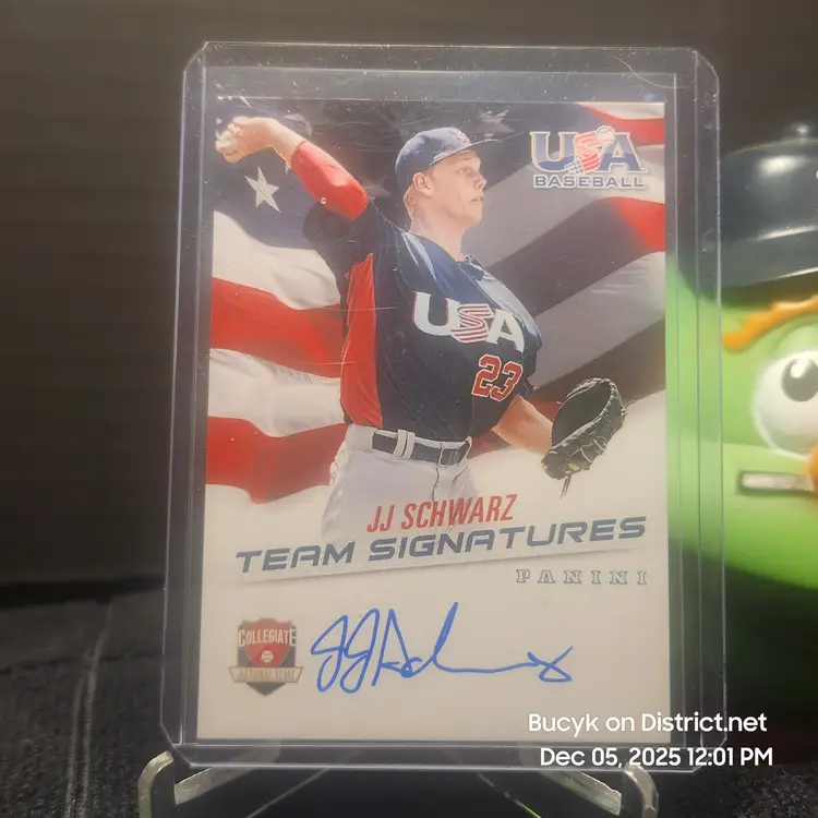 2015 Team USA Auto - JJ Schwarz Oakland Athletics 339/399