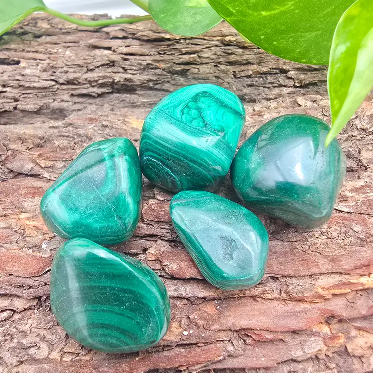Malachite Tumble Stone from The Congos ~ Polished Crystals