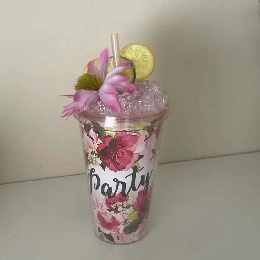 Ice Fruit Flower Tumbler