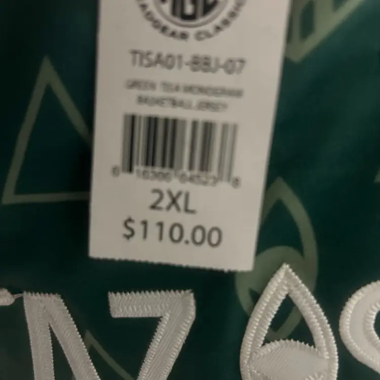 New$110 HEADGEAR TISA MONOGRAM BASKETBALL JERSEY GREEN 2XL New
