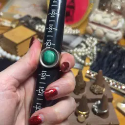 Silver And Malachite Ring