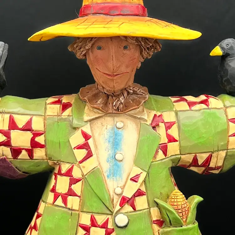 Heartwood Creek Keeping Watch Jim Shore Figurine Harvest Scarecrow #4002856 2005 13”x 7 1/2”