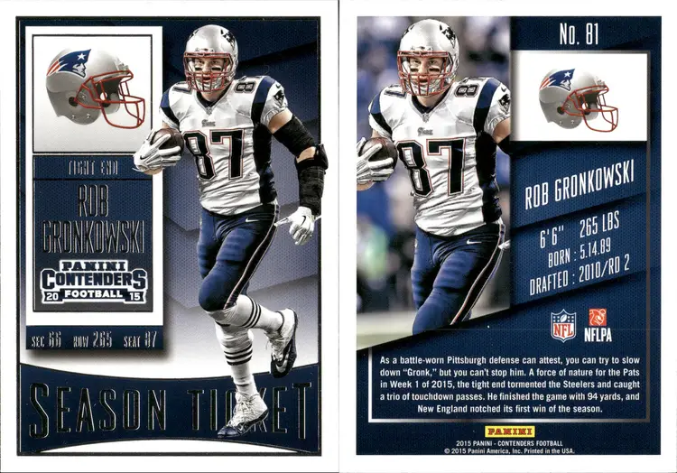 Rob Gronkowski  Lot of 15 Football Cards New England Patriots CC26
