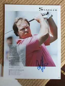 Craig Stadler Signed Autograph Signature 8.5x11 Golf Program Sheet with an LOA COA by JSA!