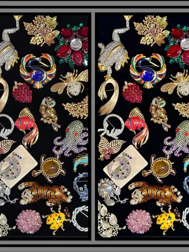 Amazing Collection Of Vintage Brooches! Figurals, Rhinestones, Enamel, Trifari, Weiss & More! 