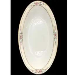 Antique Noritake Mystery #66 Oval Relish Dish - 8-3/8” Long- 1911-1914 Gold Trim