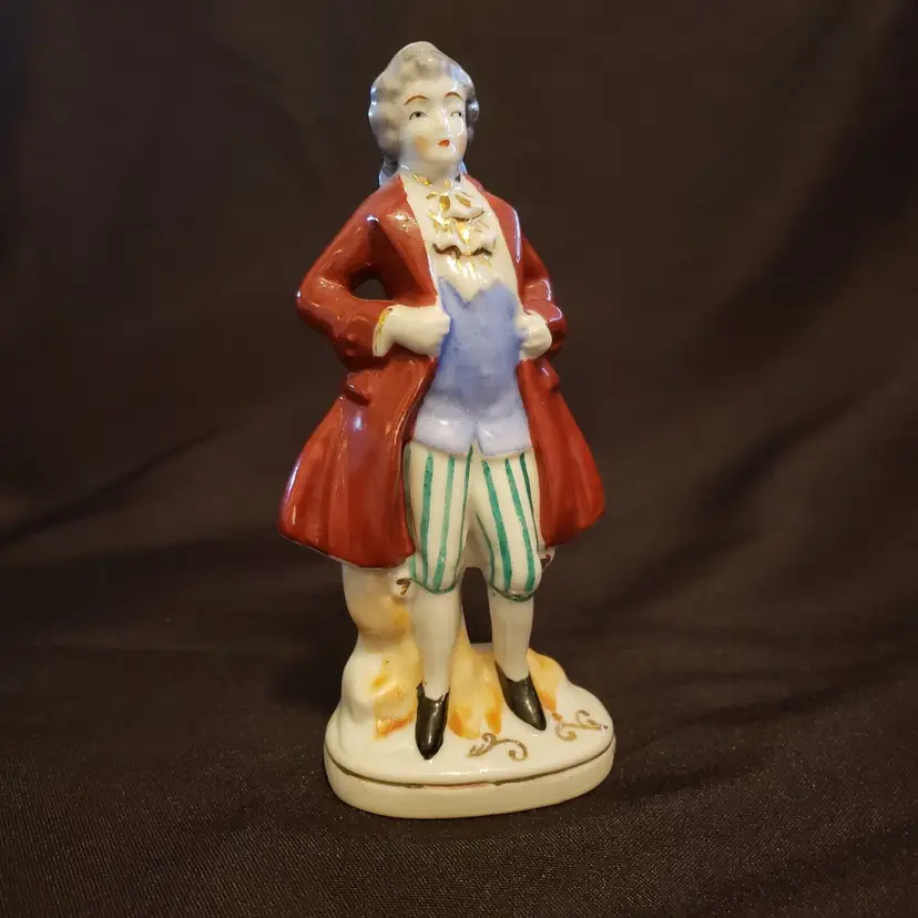 Victorian Man Porcelain Figurine made Occupied Japan 5¼" tall approximately Vintage