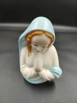 Vtg Virgin Mary Ceramic Head Planter