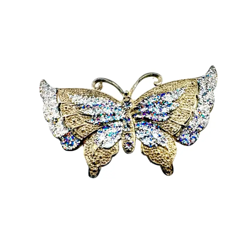 Vintage Butterfly Hair Clip/Barette 2.5” x 1.5”