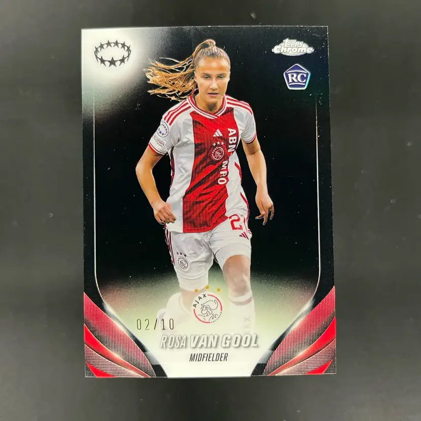 Rosa Van Gool 2023/24 Topps Chrome UWCL Black /10 Soccer Card CD10