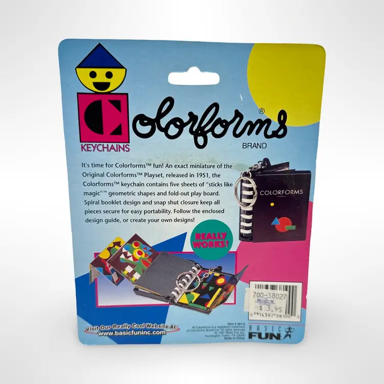 Vintage NOS Colorforms Keychain 1997