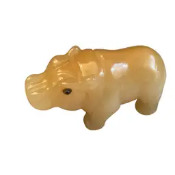 Tiny Hippo Made From Stone