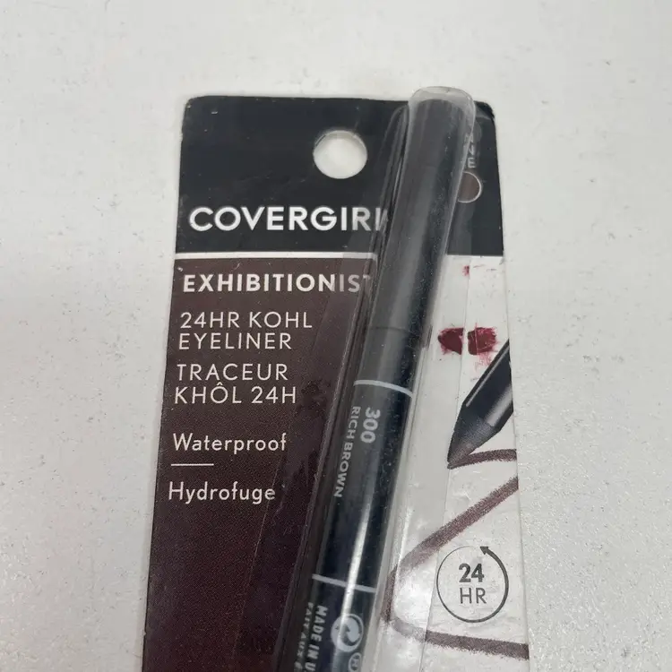 CoverGirl Exhibitionist 24HR Kohl EyeLiner Waterproof, #300 Rich Brown- 0.04oz