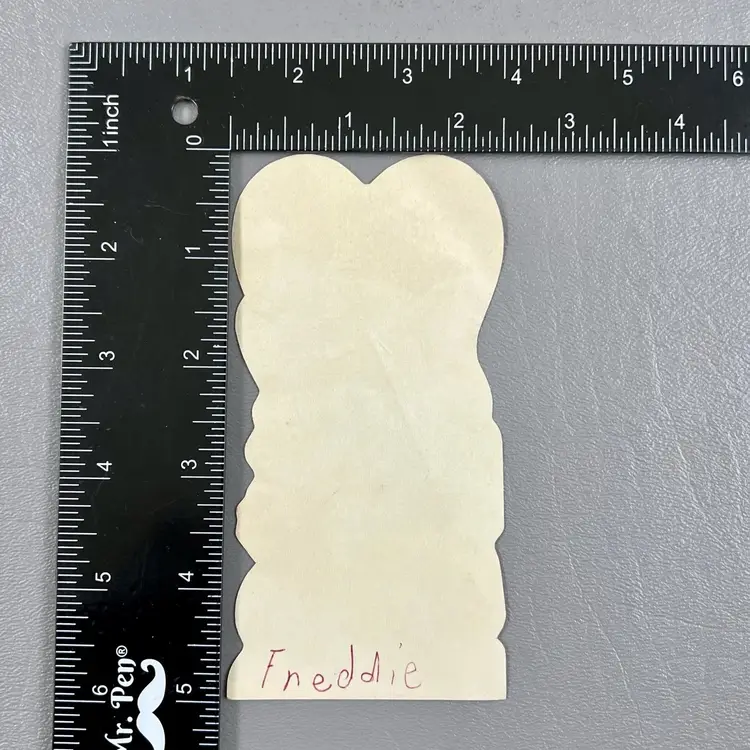 Vintage Die Cut Valentine Card Pink Elephant Heart Never Forget Circus Bow 5"