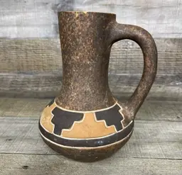 Vintage Mexican Pottery Jug Vase Aztec
Inca Decor