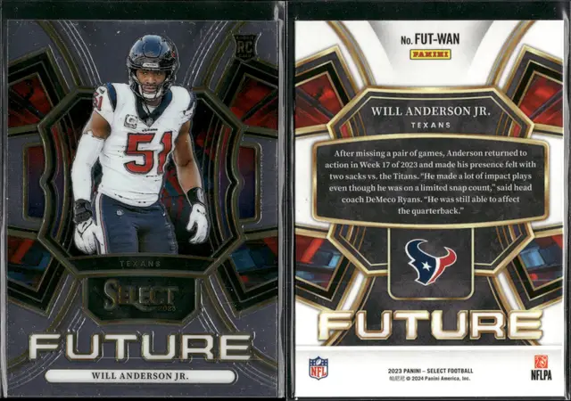 Will Anderson Jr. Rookie Lot of 15 Football Cards Houston Texans CC23