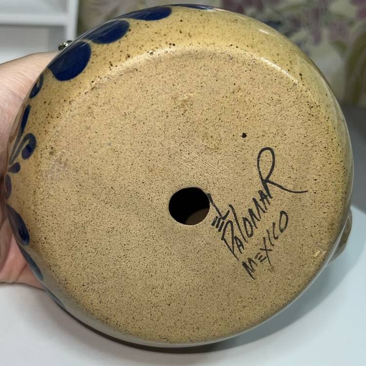 Vintage Tonala Chamberstick Candle Holder El Palomar Ken Edward’s Pottery 6” Wide