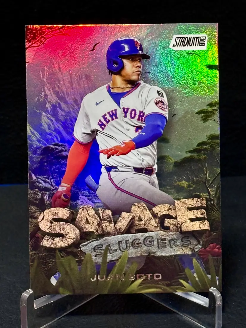 Juan Soto 2025 Topps Stadium Club #SS-8 Savage Sluggers New York Mets