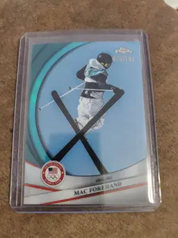 Mac Forehand 2026 Topps Chrome Olympics Aqua Refractor /199