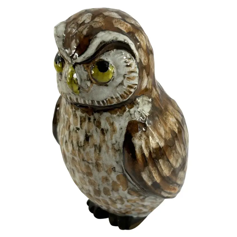 Vintage K-E Iwar Ceramic Owl Figurine By Karl-Erik Iwar Sweden