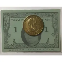 1998 Pinnacle Mint Collection Team Points Coin + $1 card John Elway #3 HOF