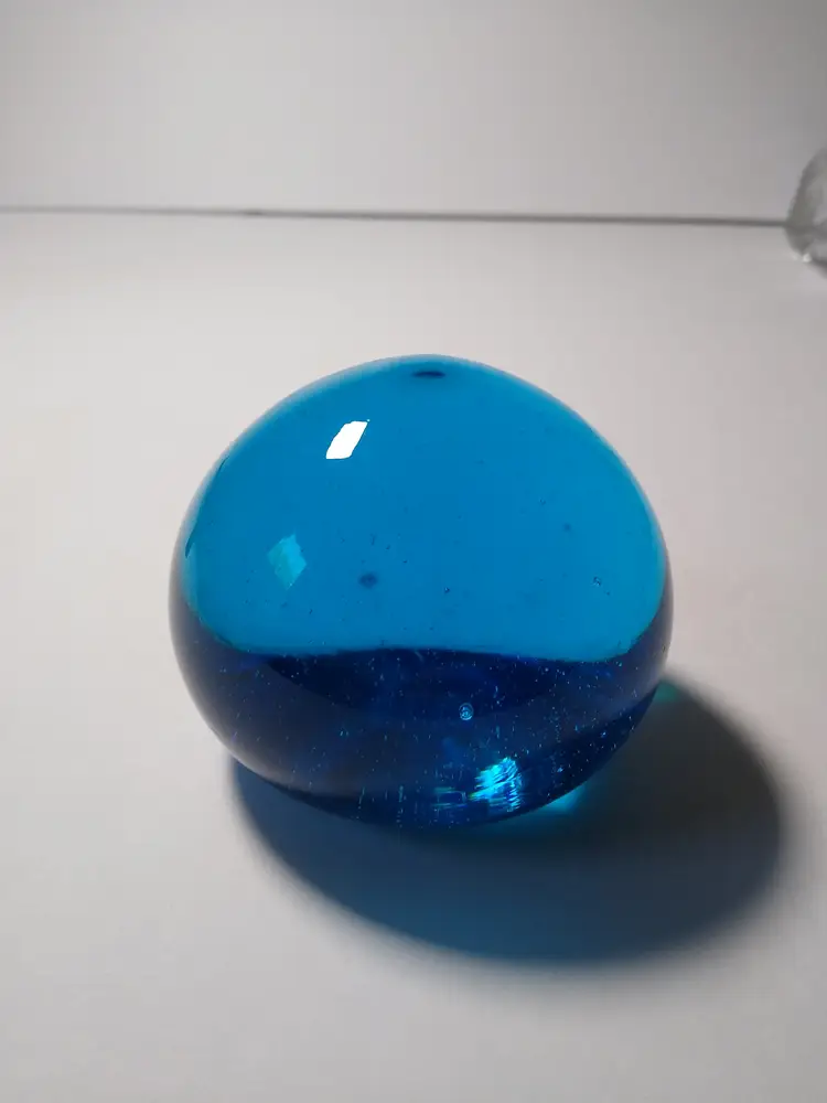Blue Glass Paperweight