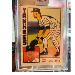 Don Mattingly Simpsons Style Artist Signed Card