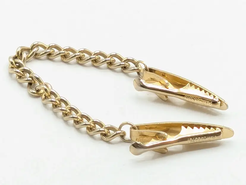 Vintage Gold Tone Sweater Clip with Pat Number