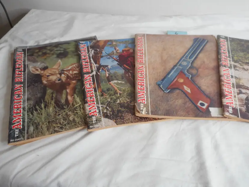 8 Vintage American Rifleman Magazine 1951 1956 Back Issues Firearms Guns