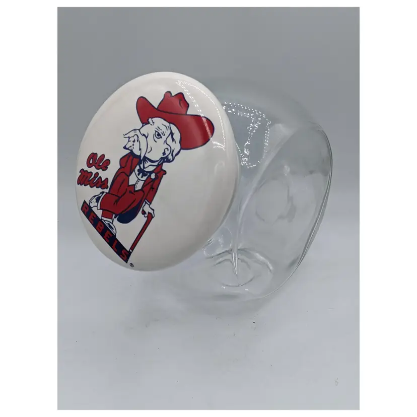 2004 Ole Miss Rebels Colonel Reb Cookie Candy Counter Snack Jar