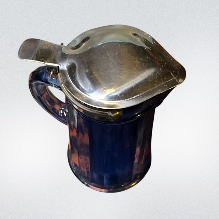 23. Colbalt Blue Creamer w/Stainless Lid