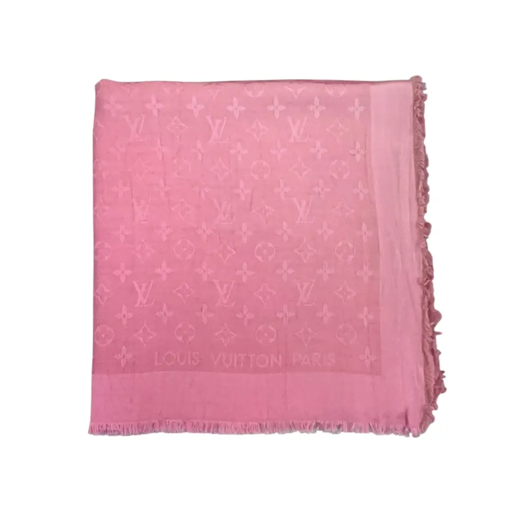 Louis Vuitton Pink Ombré Silk & Wool Shawl