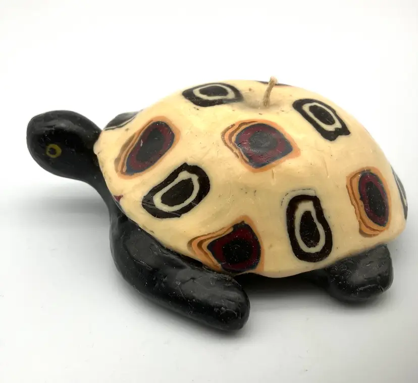 BIN - Vintage Sea Turtle Wax Candle 5” x 4.125” x 2”
