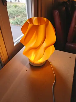 Orange Flame 3D Printed LED Lamp with USB Cord! NEW Tennessee Vols Colors