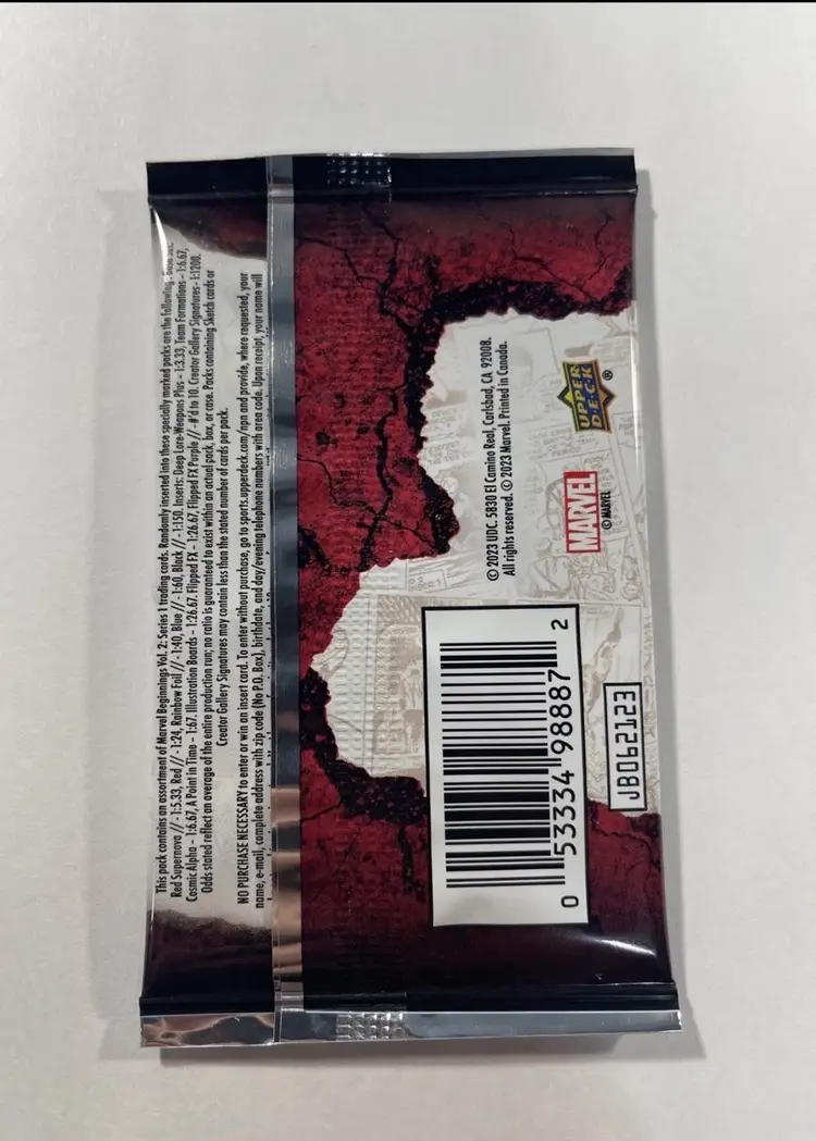 (1) 2022 Upper Deck Marvel Beginnings Volume 2 Series 1 Factory Sealed Pack
