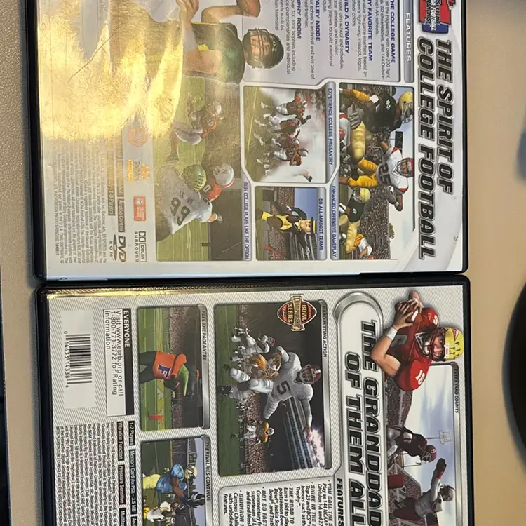 PS2 - Complete In Case - Lot Of 2 - EA Sports NCAA Football 2002 and 2003