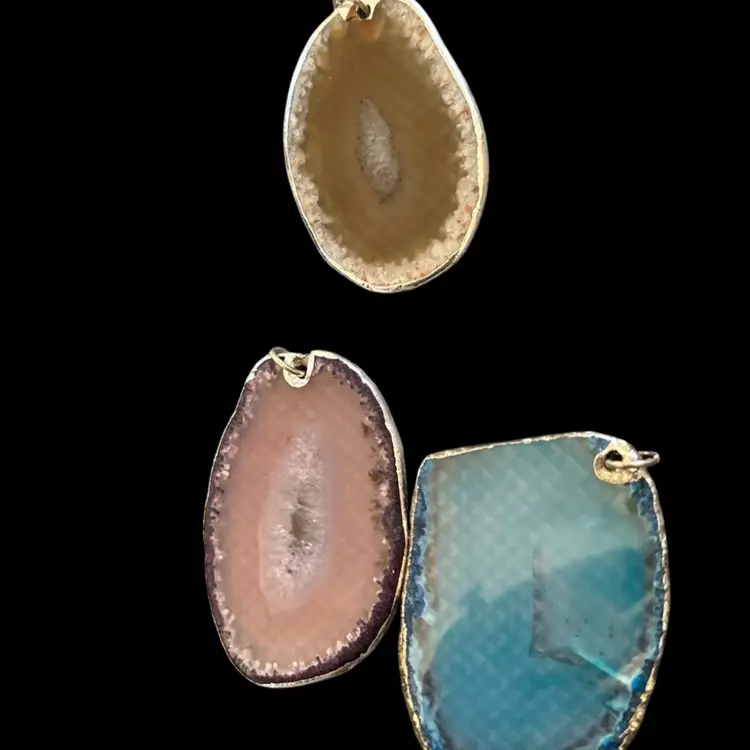 Gemstone Slice Pendants