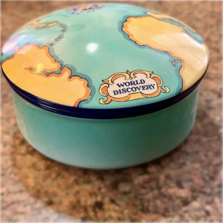 Vintage Tiffany & Co Tauck World Discovery Porcelain Trinket Box Made in France (2000)