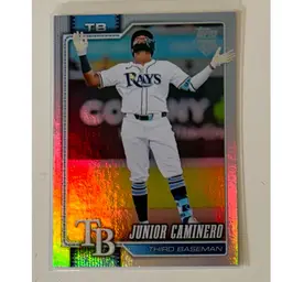 Junior Caminero Rainbow Foil Tampa Bay Rays