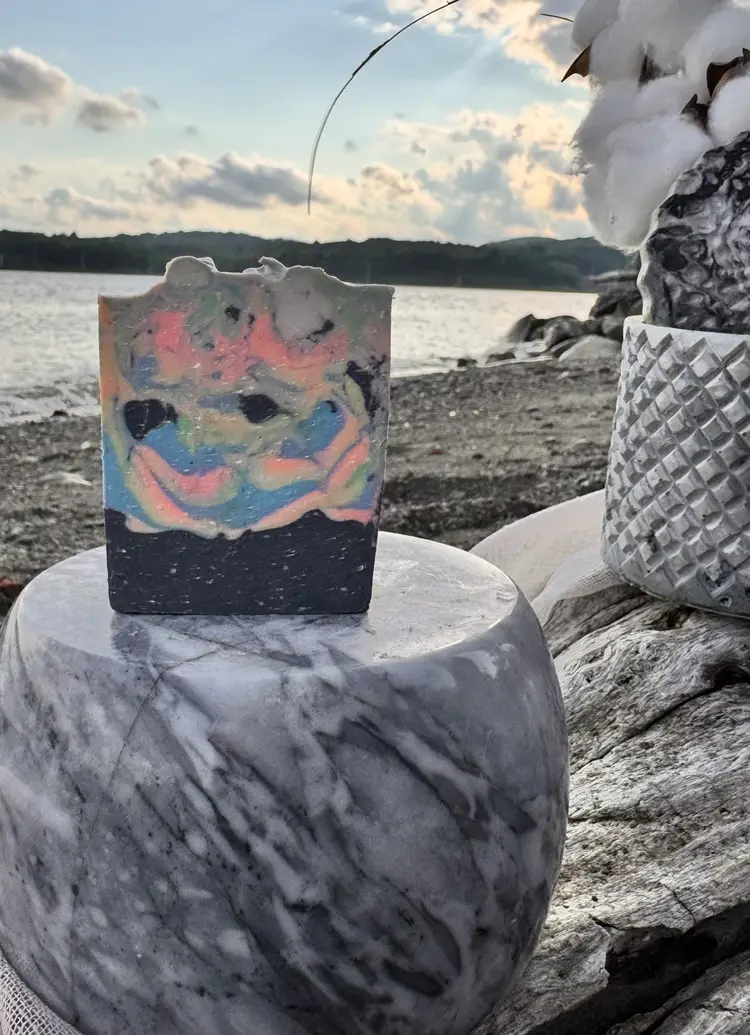 Pink Beaches | Travel Size Tropical Soap | Beach Scented Guest Soap | Jasmine Vanilla Musk | Handmade by BliN