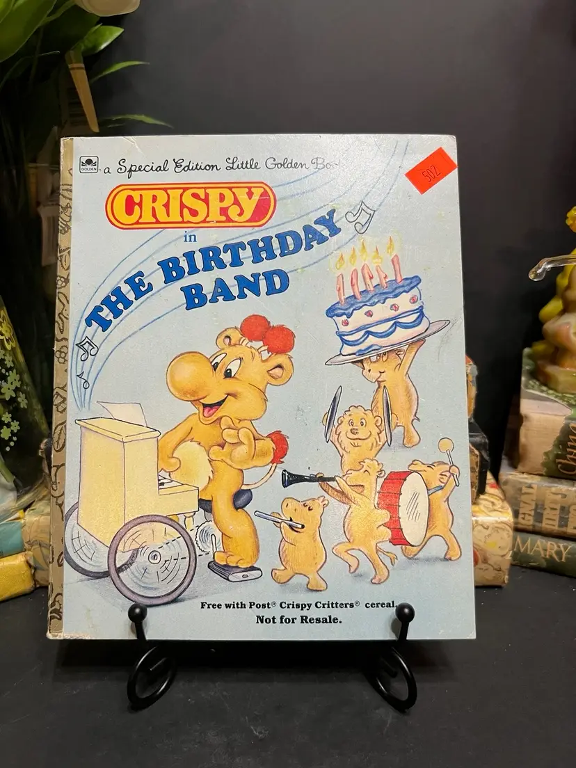 MARKDOWN! Little Golden Book Paperback Crispy in the Birthday Band 1987