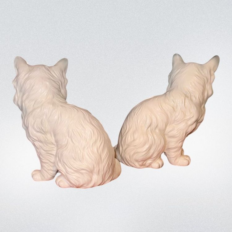 Lefton H1514 White Persian Pair of Cats
