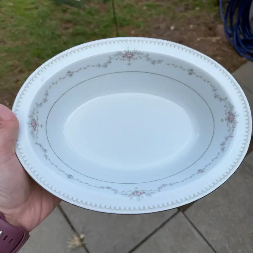 Vintage Noritake Japan Fairmont Pattern 10” Serving Bowl 6102 Oval