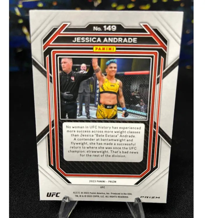 2023 UFC Jessica Andrade Cracked Ice Prizm Card