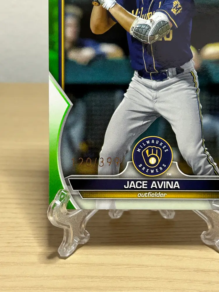 Jace Avina 2023 Bowman 1st Prospect Green Parallel /399 #BP-150 Milwaukee Brewers