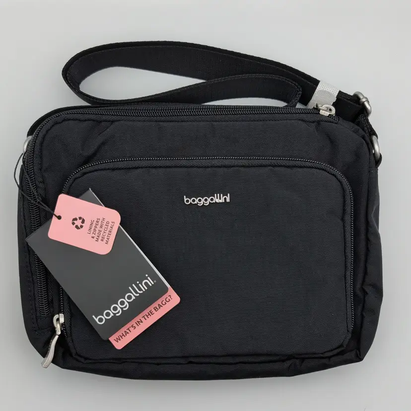 Baggallini Black Crossbody Modern True Classic Camera Bag Travel Organizer NWT