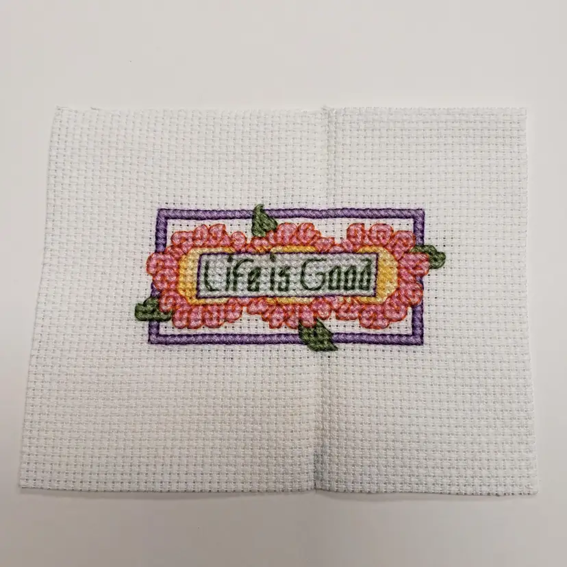 New Life Is Good Handmade Cross-stitch Piece