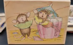 Lot of 9 - House Mouse designs Stampabilities wood mounted rubber stamps